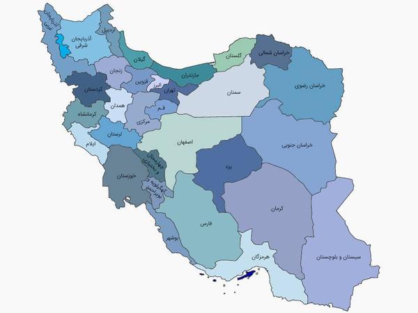 عکس نقشه ایران رنگی دیجیت باکس Digitbox